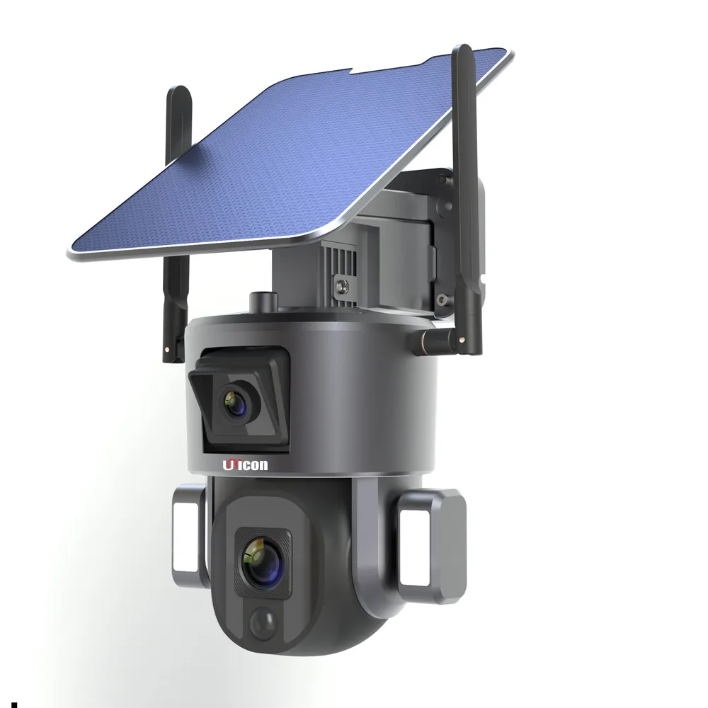 LED Flood Light 4K 4MP Dual Lens 4G Sim Card WiFi CCTV Auto Tracking PTZ Cameras Security Hd