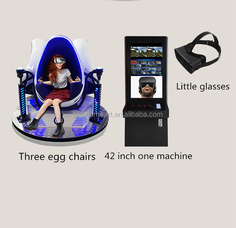 hotest selling 360 degree 3 seats 9d vr egg chair cinema for shopping mall vr cinema theaters