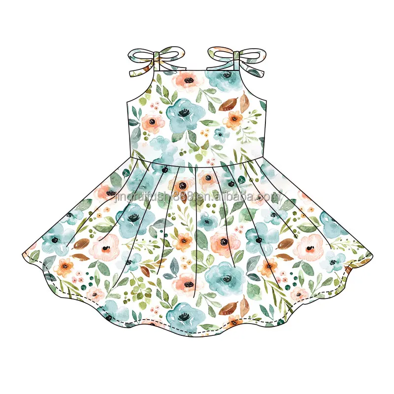 2024 Latest Kids Girls High Quality Dress Cotton Fabric Comfortable Soft Baby Summer Dress