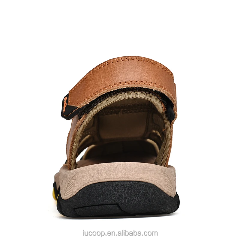 Hot selling camouflage leather upper light weight Anti-Slip  rubber bottom  SHOCK-ABSORBANT men sandals summer sandals for OEM