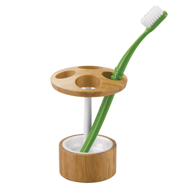 Hotel Bathroom Lotion Dispenser Wooden Soap Box Bamboo Toothbrush Holder For Toothpaste
