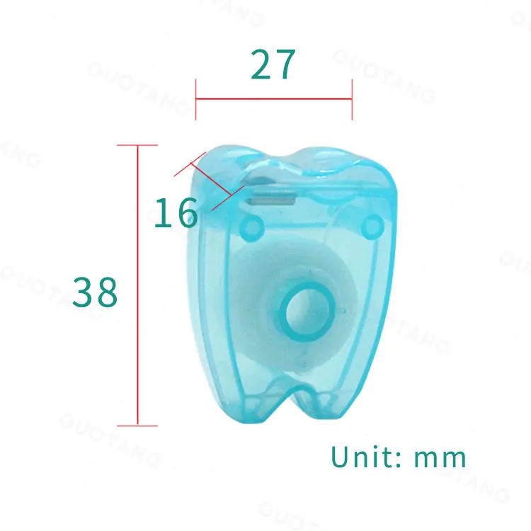 OEM Customized Eco Friendly Zero Waste Blue Keychain Nylon Tooth Shape Dental