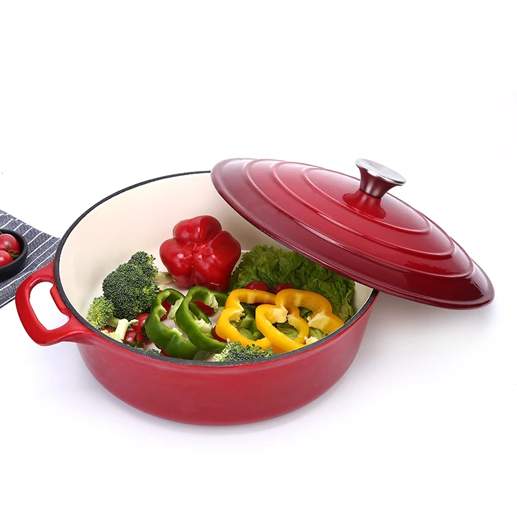 Кухонная посуда голландская Печь круглая чугунная эмалированная запеканка