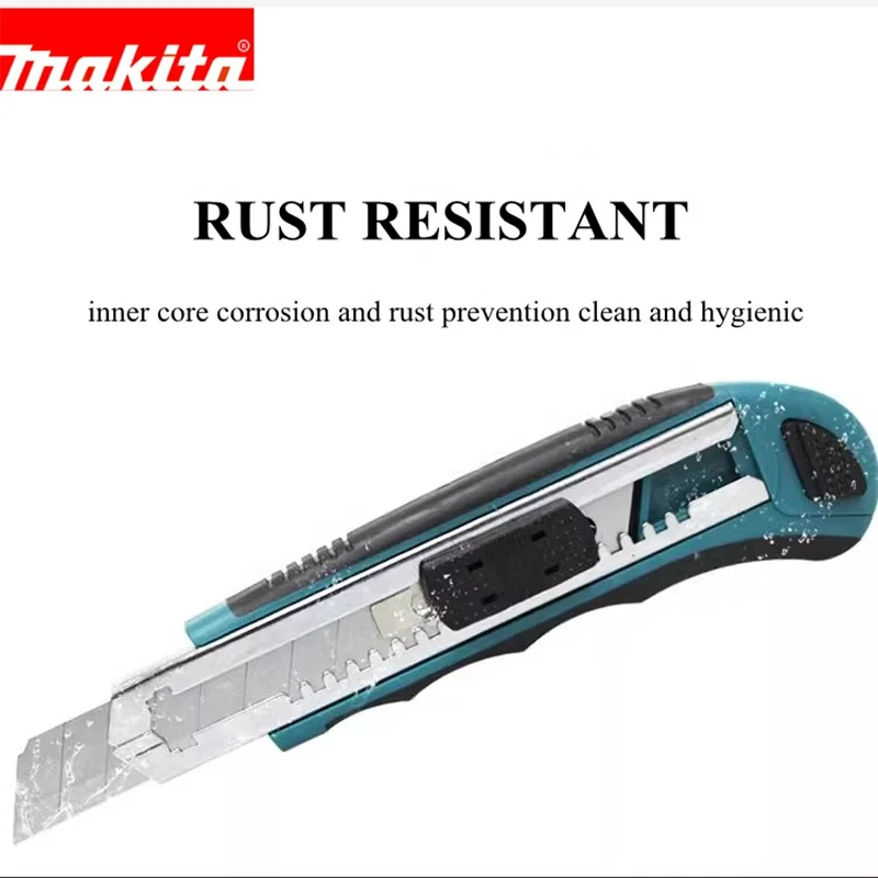 Original MAKITA Wallpaper Knife Heavy Duty Ultility Knife Large Box Cutting Knife Industrial Steel Blade Cutter