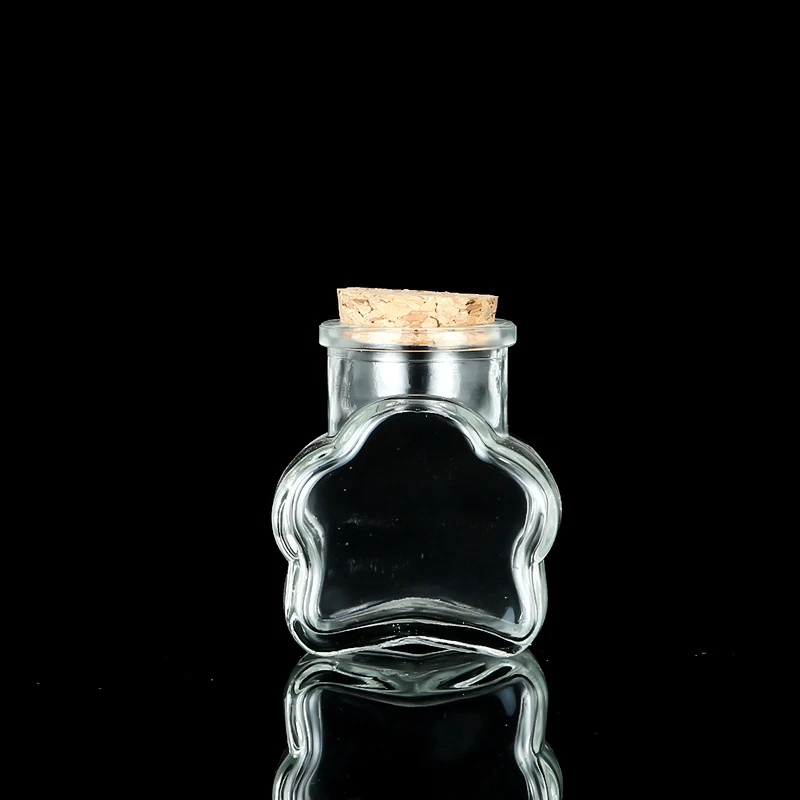 Clear Glass Bottle with Cork for Decoration