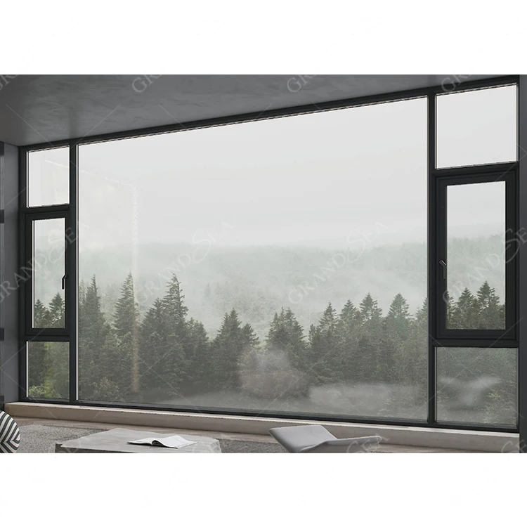 Tempered Double Glazed Aluminum Hurricane Impact Casement Windows Soundproof Energy Efficient Casement Windows for Sale