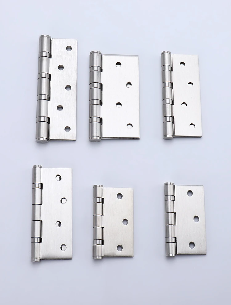 High Quality Silver Color Different Sizes Ball Bearing Metal Stainless Steel Door Hinge For Wood Door