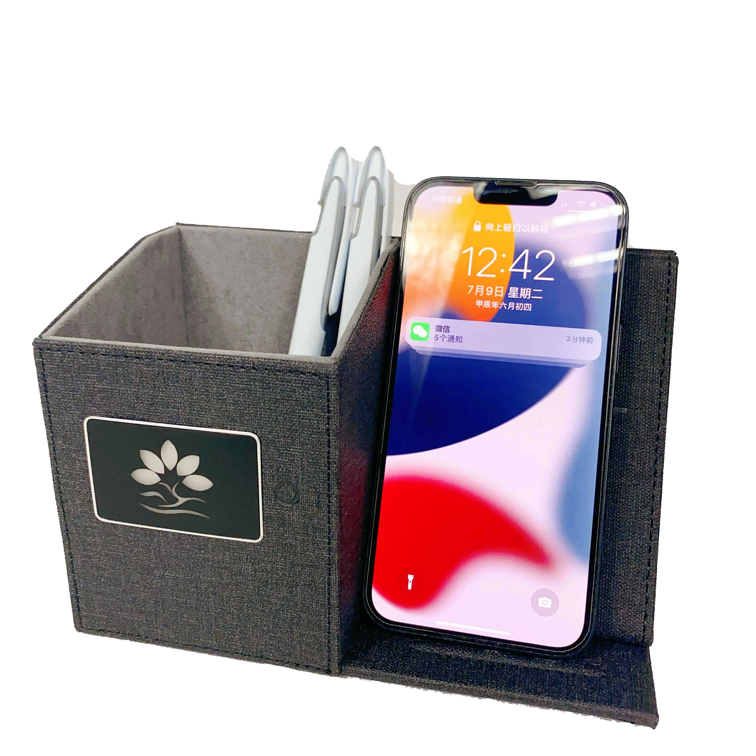 Custom Logo Size Shape Plastic Acrylic Office Desk Pen Holder Box