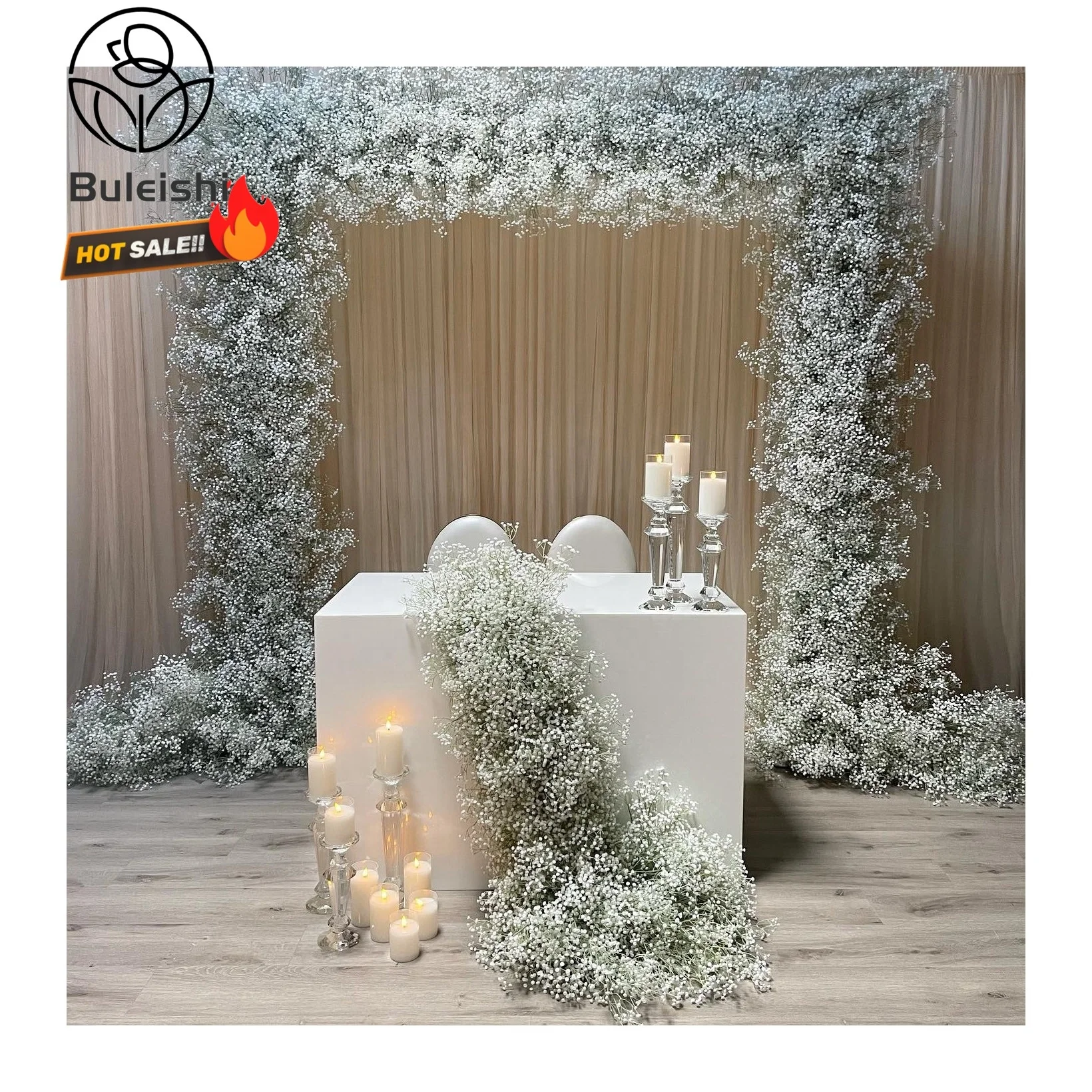 The best price  silk flower artificial flower table runner floor Wedding Decoration Road Guide Wedding arch flower row