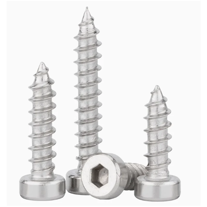 Screw Fasteners Metal Hexagon Socket Tapping Screw M2 M2.2 M2.3 M3 M3.5 M4 M5 M6 Allen Tapping Screws