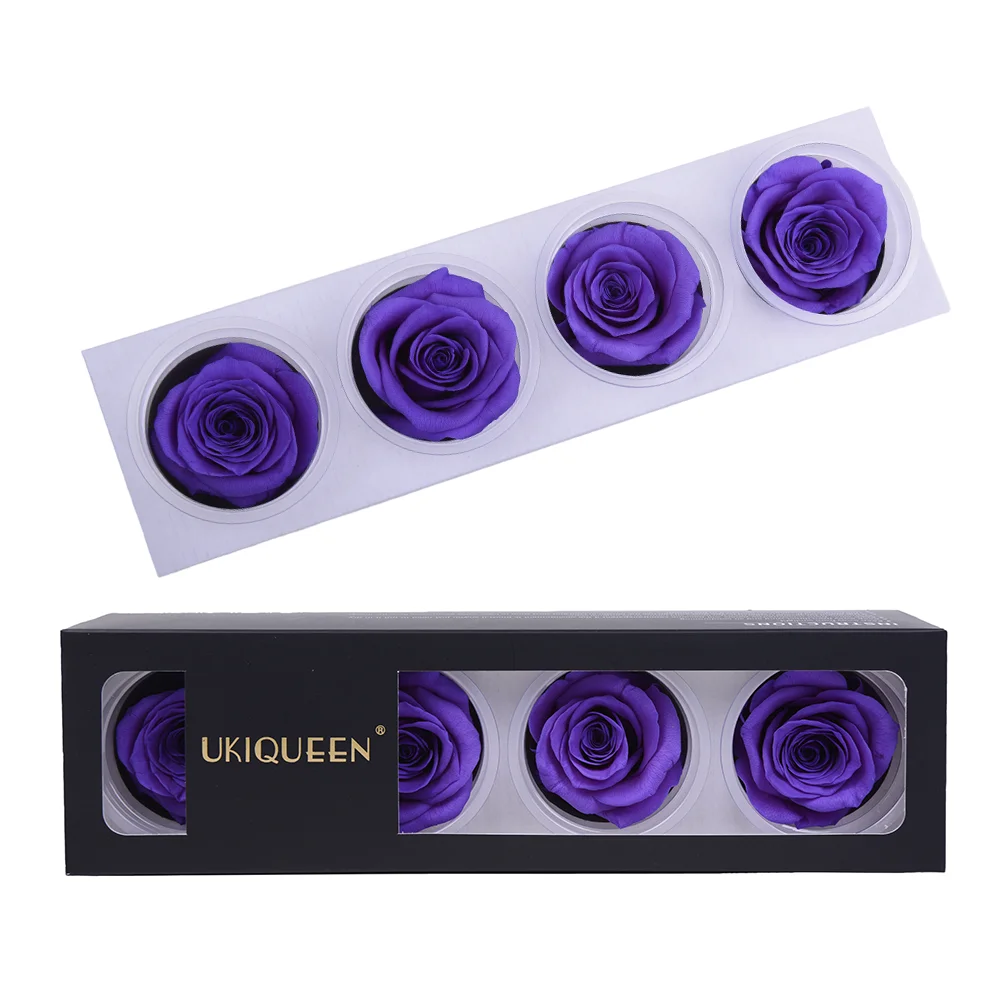 Original Factory Flower Material 6-7 cm Real Natural Eternal Forever Immortal Flower Head Preserved Roses