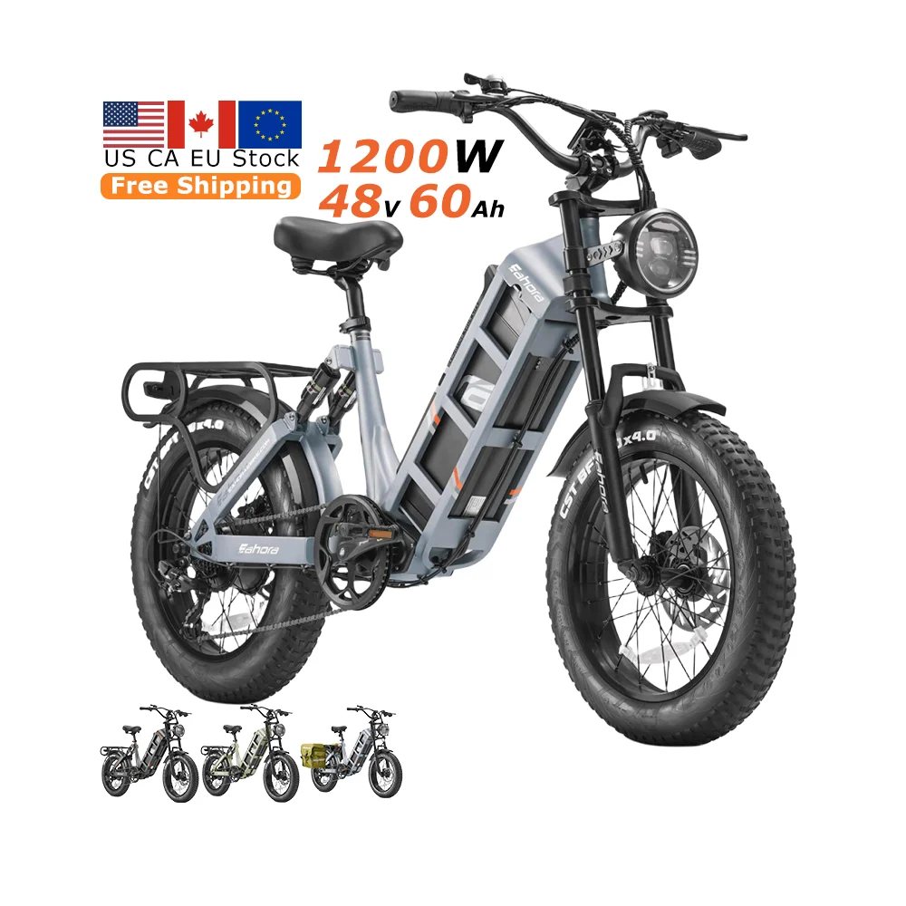 Eahora Juliet EU US CA Stock склад 1000W/1200W 48V 60Ah 100 + Miles Long Range mtb электровелосипед Электрический велосипед для взрослых