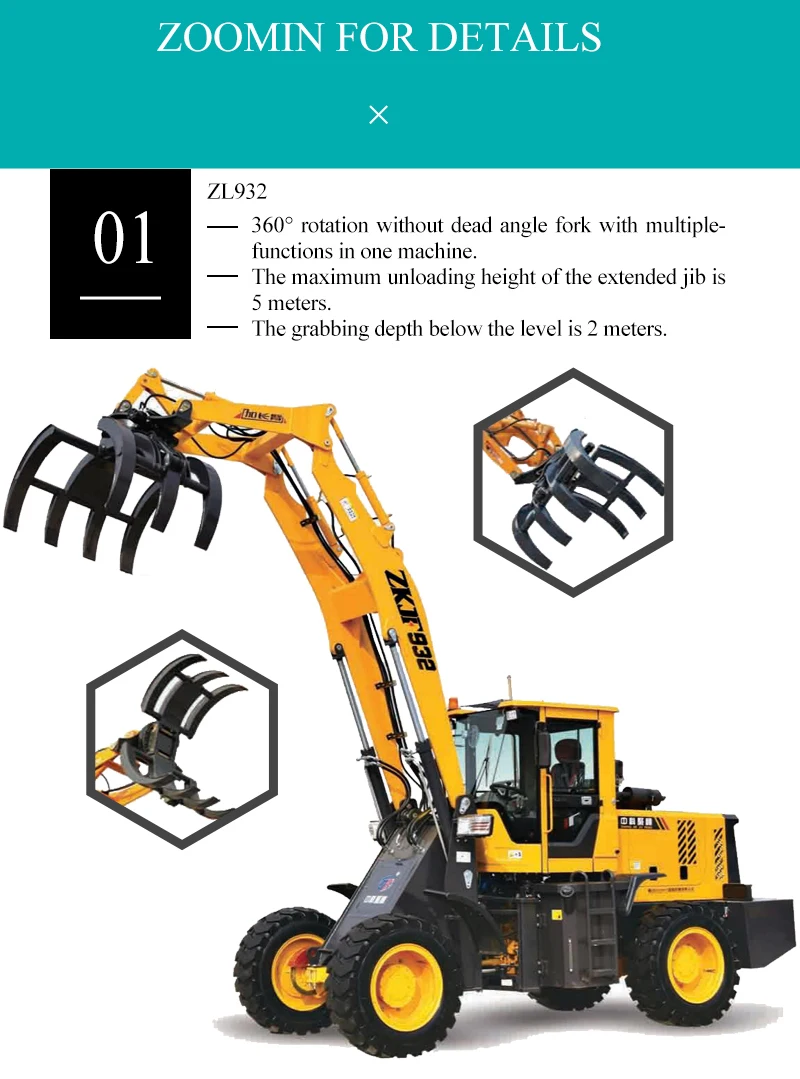 factory supply compact wheel loader CE approved 2ton loader