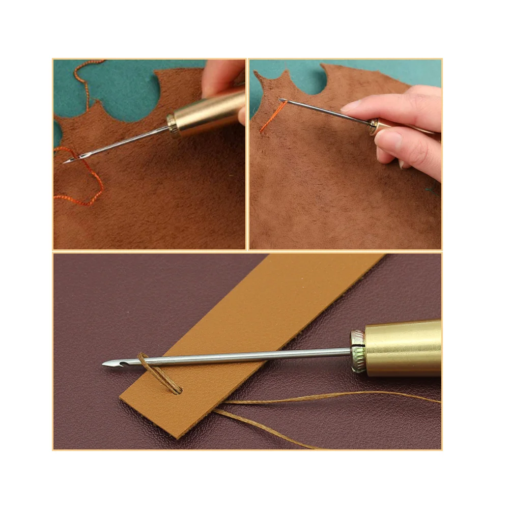 Shoes Canvas Tent Sewing Awl Hand Stitcher Taper Needle Repairing Kit Tool leather strit stitching tools hole