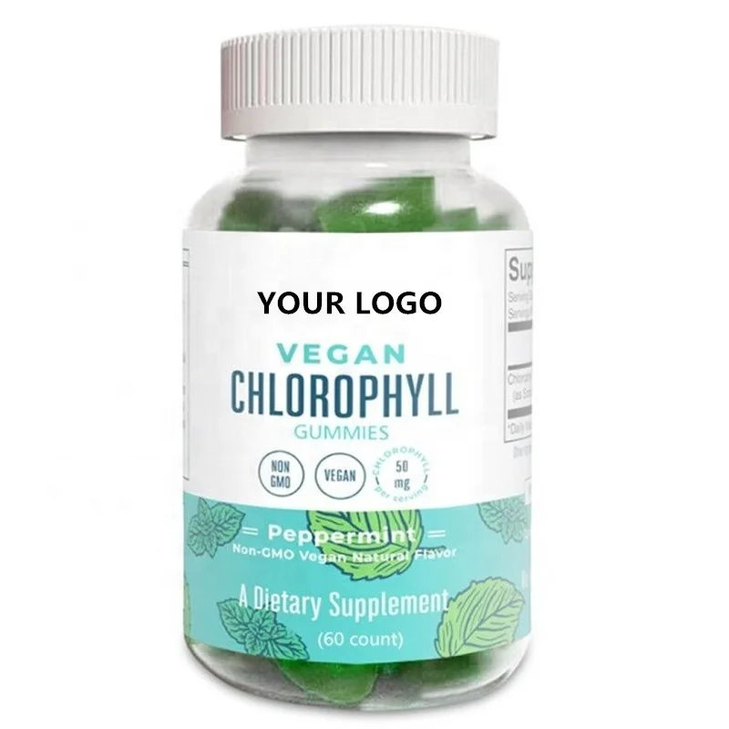 Low Calorie Favorable Blood Health Vegan Chlorophyll Gummies Support Liver And Bowel Detoxification