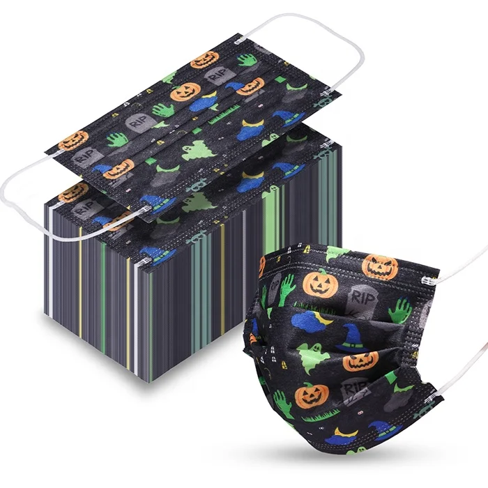
Ready To Ship Toddler Baby Kids Maskss Cartoons Christmas Halloween Disposable Face Maskss 