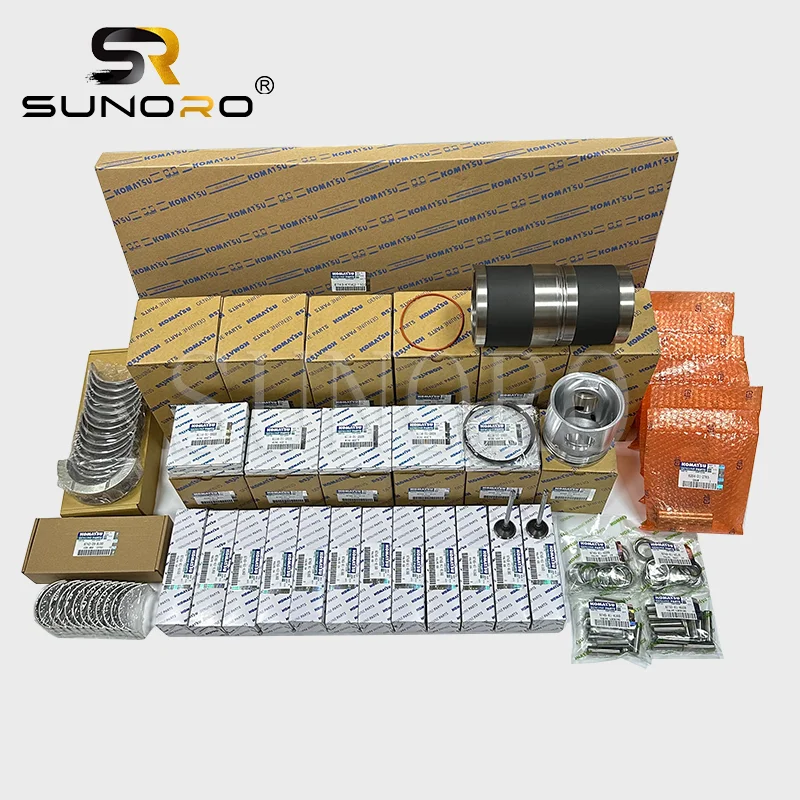 Запасные части для двигателя экскаватора комплект капитального ремонта поршневые кольца подшипник вкладыш клапана Komatsu 6D114 PC300-8