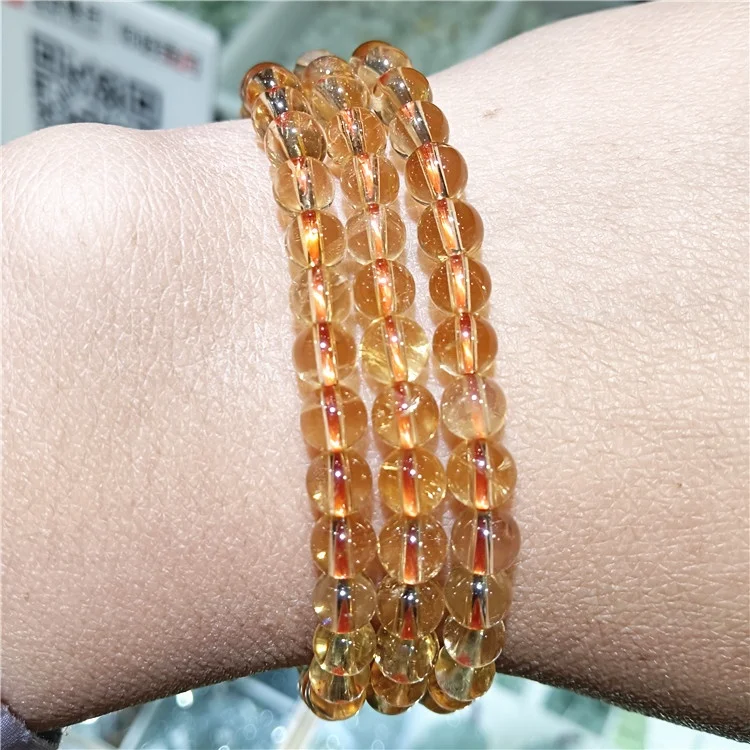 New arrivals Semi-finished product 8 strands Brazil citrine crystal bracelets beads for sale