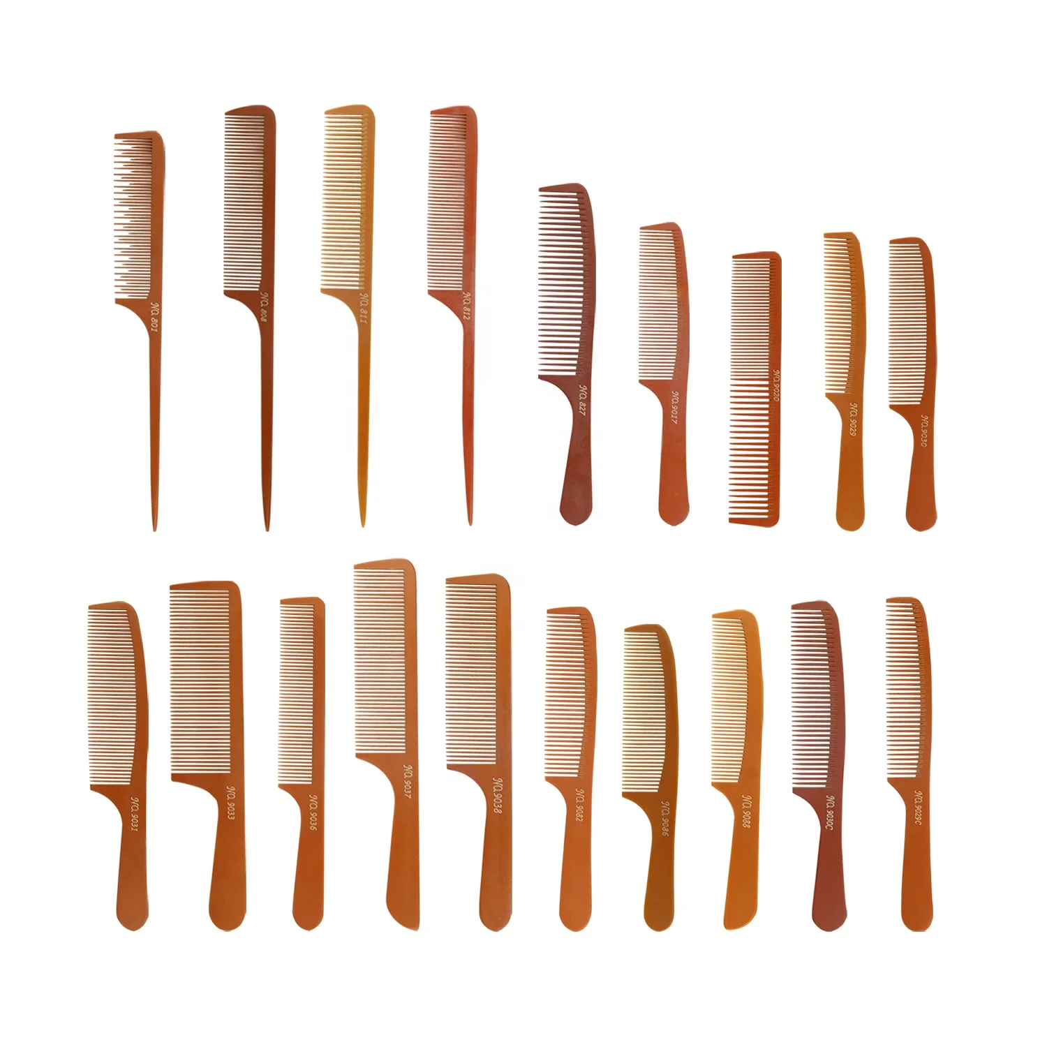 Natural Wooden Salon Antistatic Hair Comb Heat Resistant Rat Tail Parting Comb For Hair Cutting Barber Hairdressing Styling Tool