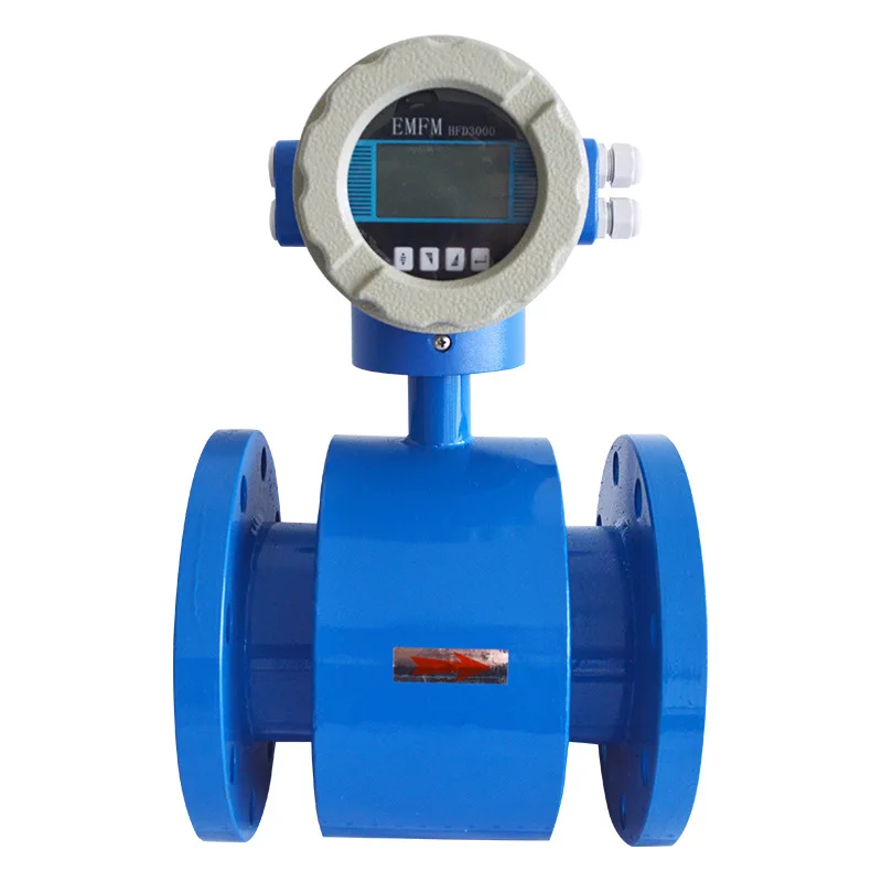 High Precision Intelligent Electromagnetic Flowmeter Integrated Pipeline Digital Display Sensor for Sewage Mud Fire Resistant