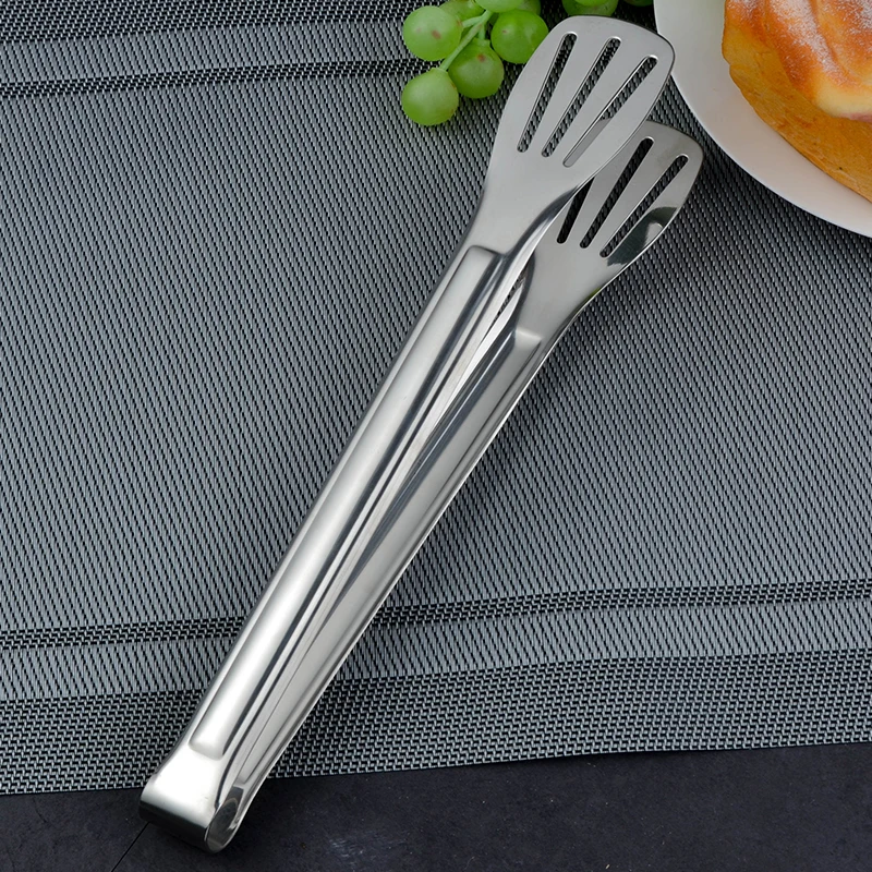Хит продаж, щипцы из нержавеющей стали для барбекю/стейка/лапши/хлеба, Металлические Пищевые Щипцы, производство