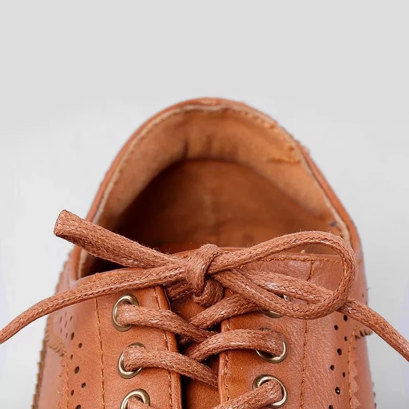Leather Shoelaces Cotton Waxed Shoelaces Round Shoe laces Boot Shoes Laces Waterproof Leather Shoelace Strings