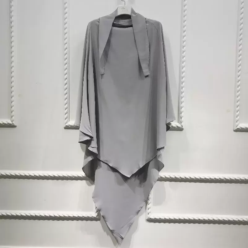 Eid Prayer Garment Abaya Islam Ethnic Clothing Niqab 2024 Khimar Hijab Long Ramadan Muslim Arabic Hijabs Women Abayas Tops