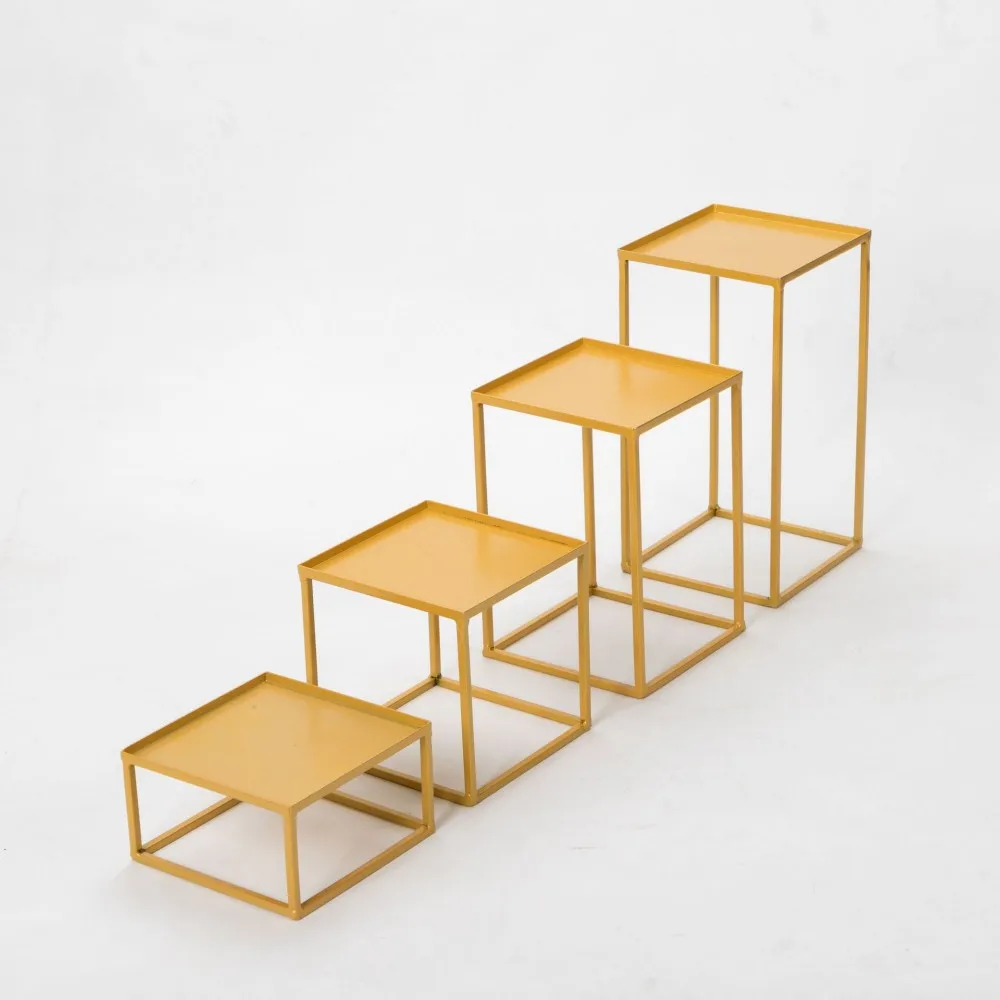 Metal Flower Stand for Wedding Table Centerpieces Golden Home Decor Wedding Party Planter Flowers Cabinet