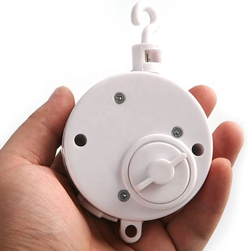 Baby Rotary Mobile Crib Bed Bell Toy Windup Clockwork Movement Music Box