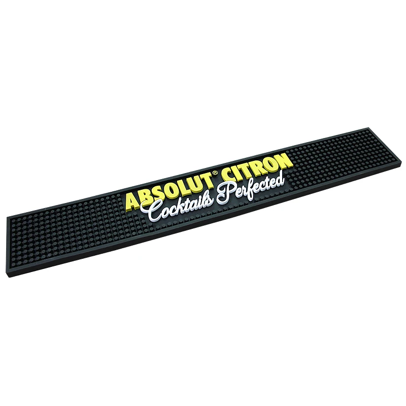 OEM ODM Custom Rubber Bar Spill Mat with logo Cocktail bar mats soft PVC