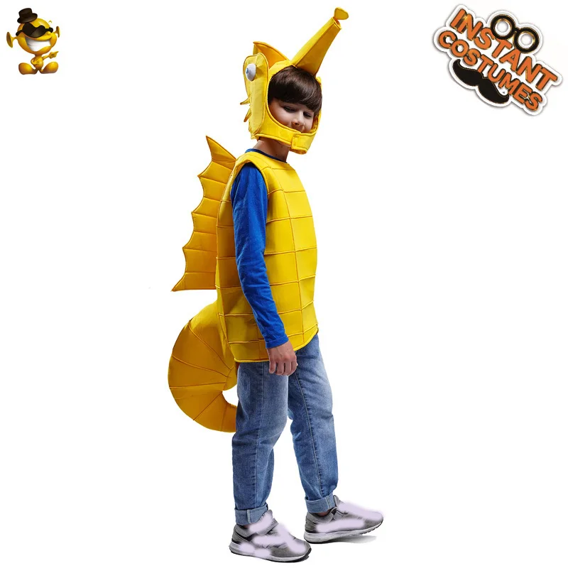Classical Halloween Dress Up Party Cosplay Sea Horse Costume Cute Seahorse Costumes For Boys