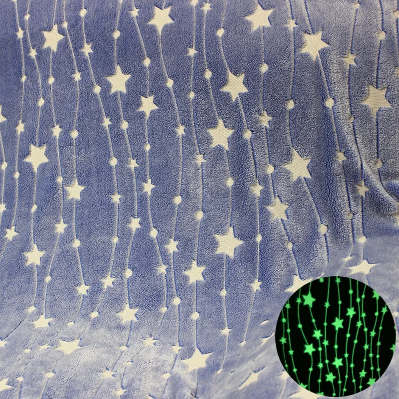 New popular star coral fleece fluorescent blanket fabric flannel home textile fabric