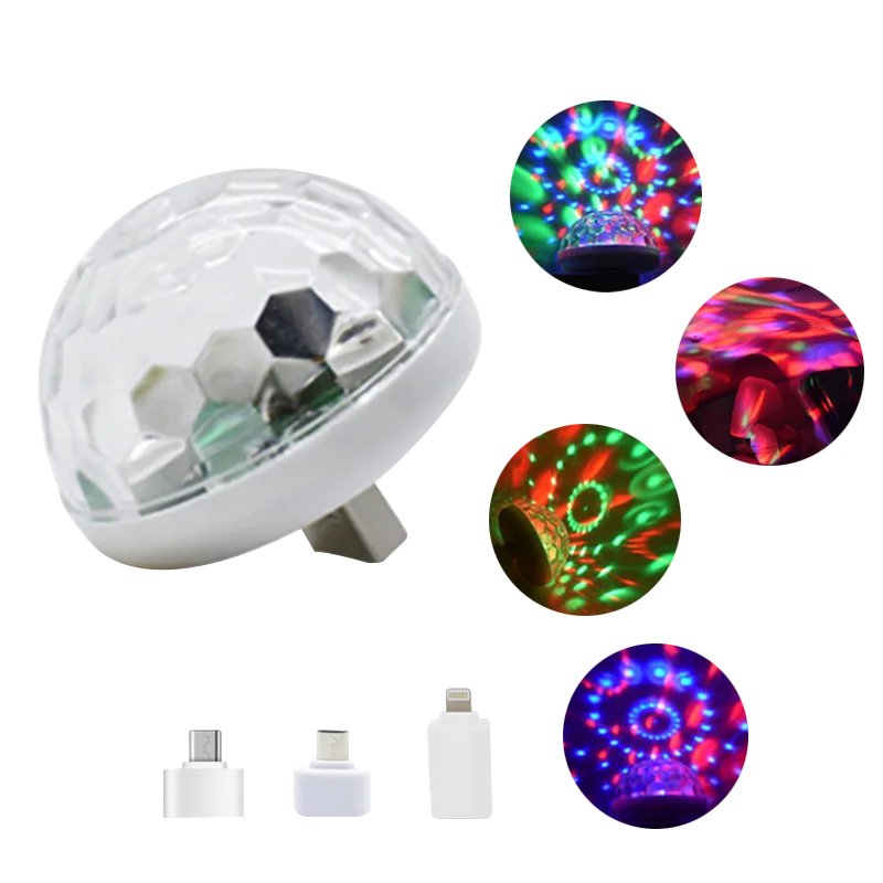 Светодио дный маленький волшебный шар для светодио дный сценический светильник вечерние звук мини эффект USB шар dj диско светильник s