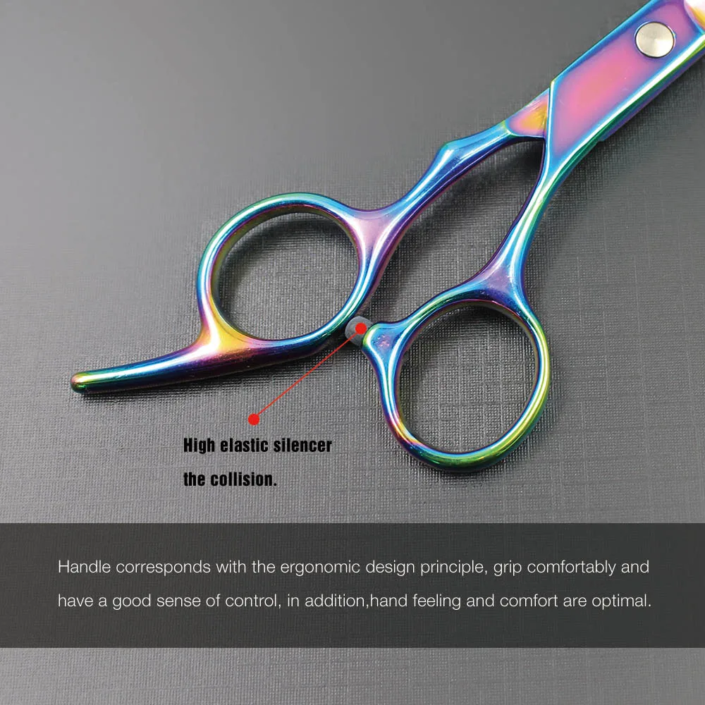 5 Pieces Professional Color Coated Pet Stainless Steel Dog Grooming Scissors Set For Hair Cutting