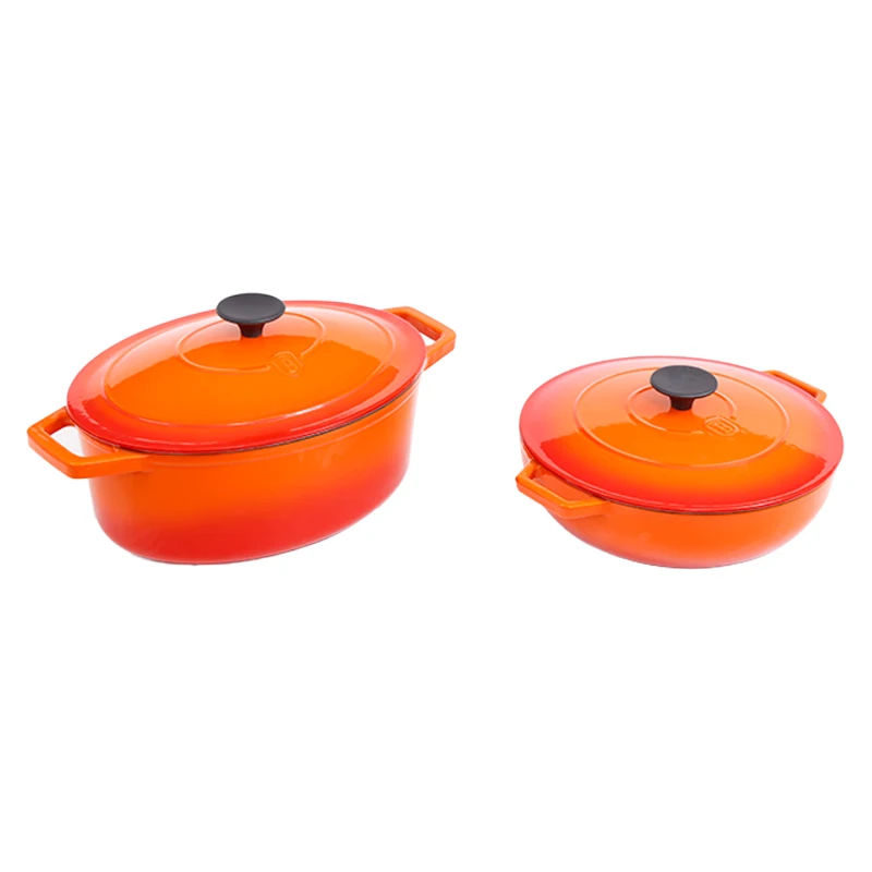 Wholesale High Quality Custom Logo Dutch Oven Non-Stick Cookware Casserole Russian Cast Iron Enamel Soup Pots