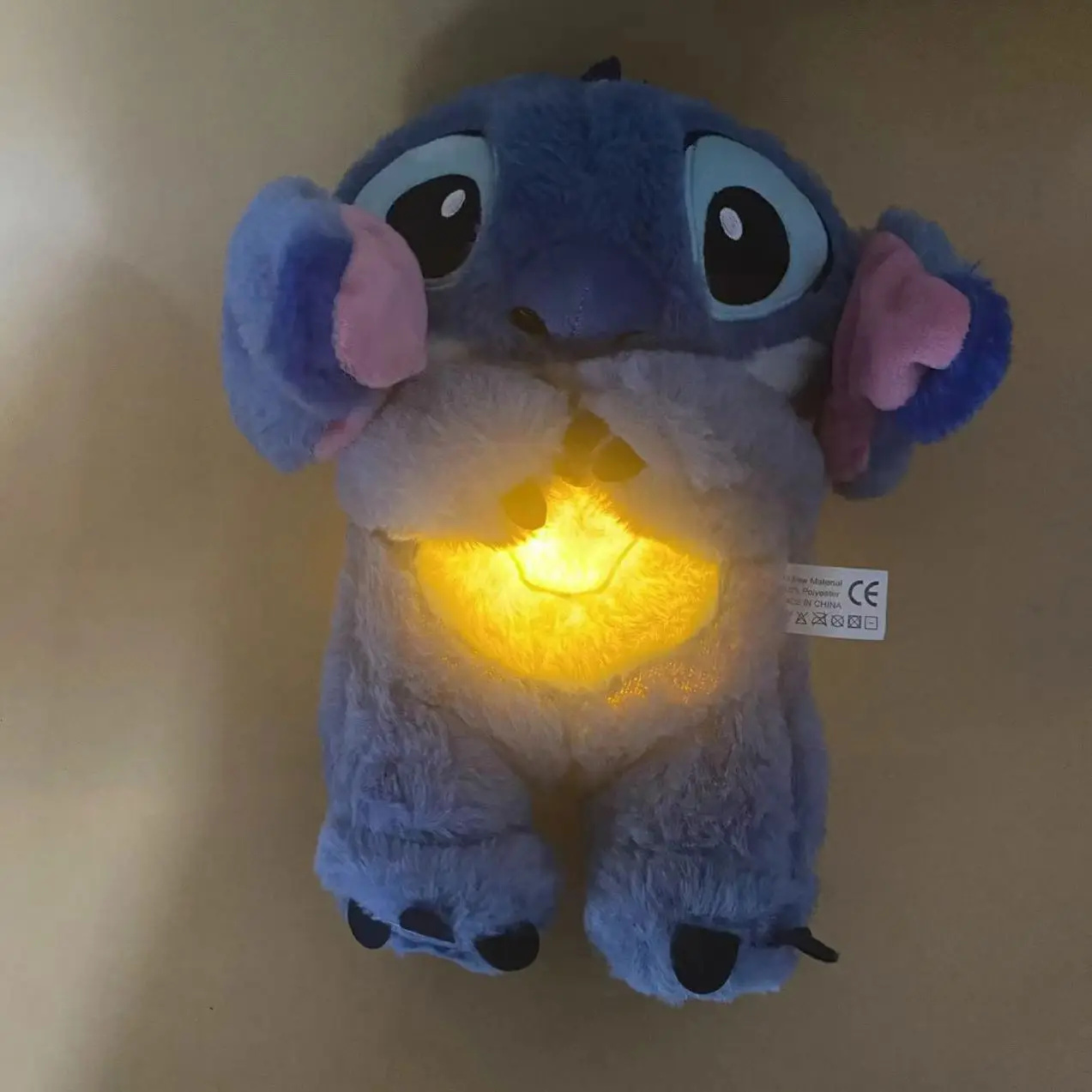 Hot Selling Stuffed Plush Animal Rabbit Toy Blue Pink Stitch Angel LIlo Breathing Soothing Newborn Baby Toys