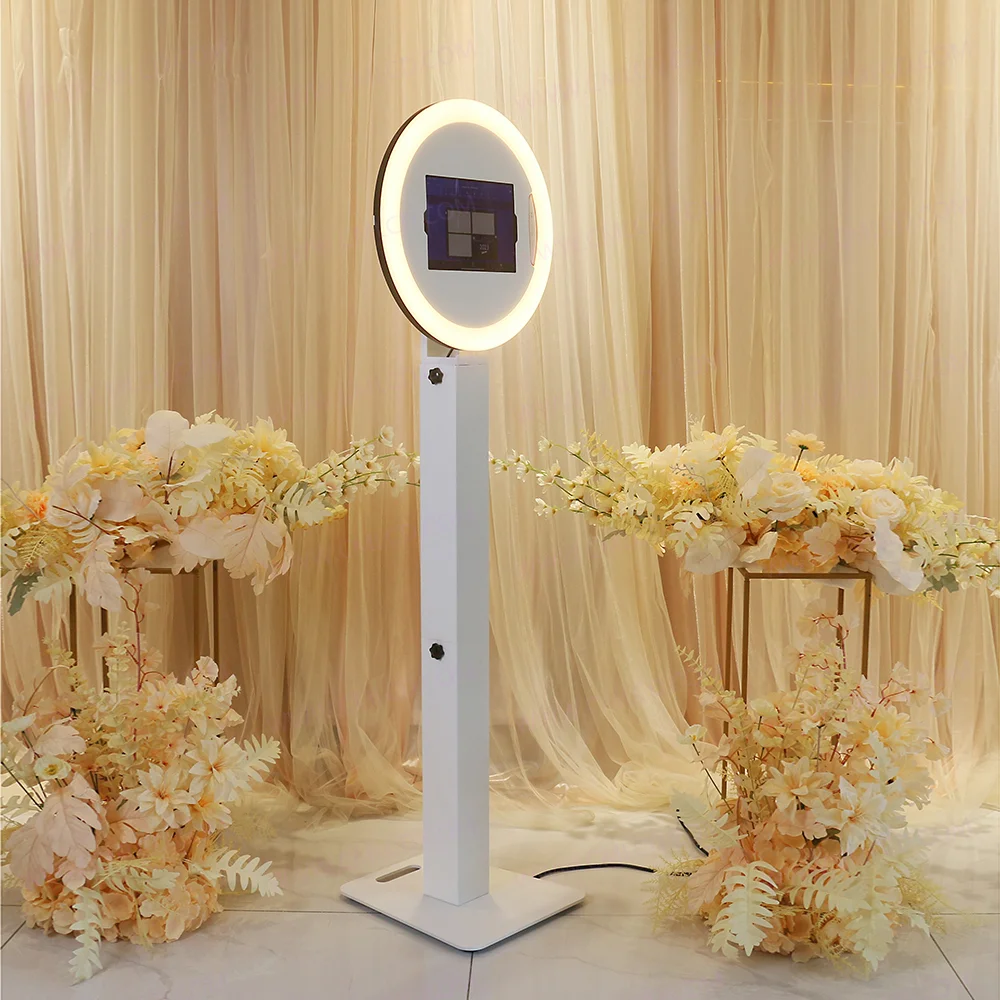 Light aluminum made photo booth portable iPad Air iPad Pro photobooth roaming kiosk handheld photo booth with batteries powered