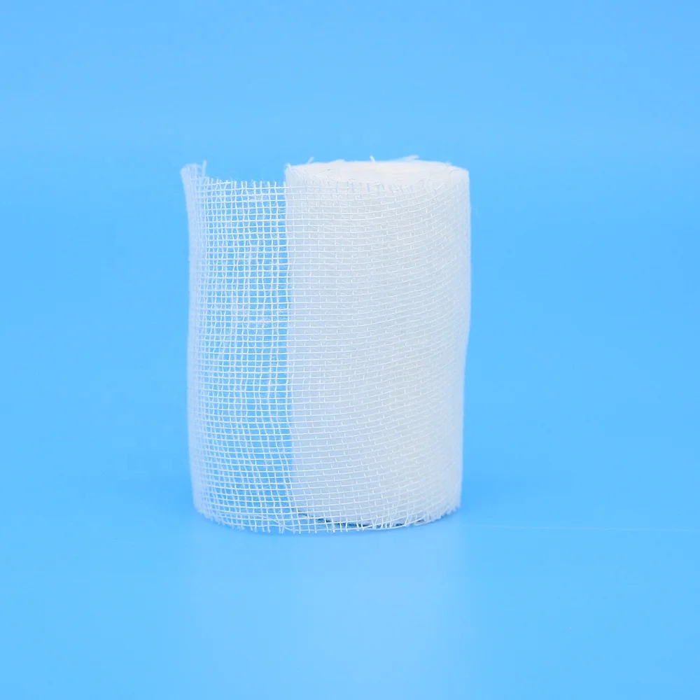 Custom size medical sterile surgical dressing soft absorbent wow gauze bandage roll