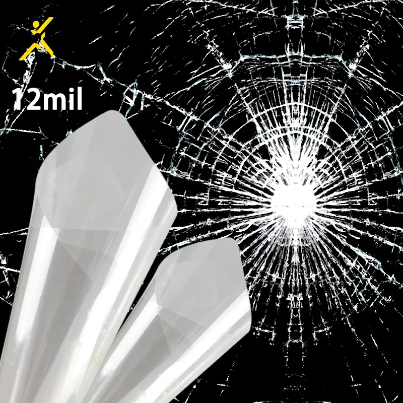 12 mil Protective Safety Window Glass Film for Bank Protection Explosion Proof Glass Transparent Film Window Tint Film
