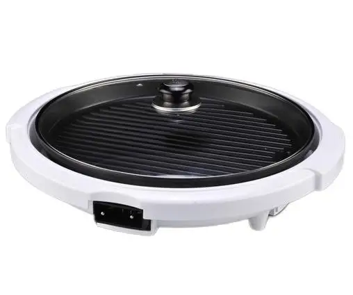 Round Circle Non Stick Surface BBQ Electric Skillet Frying Pan