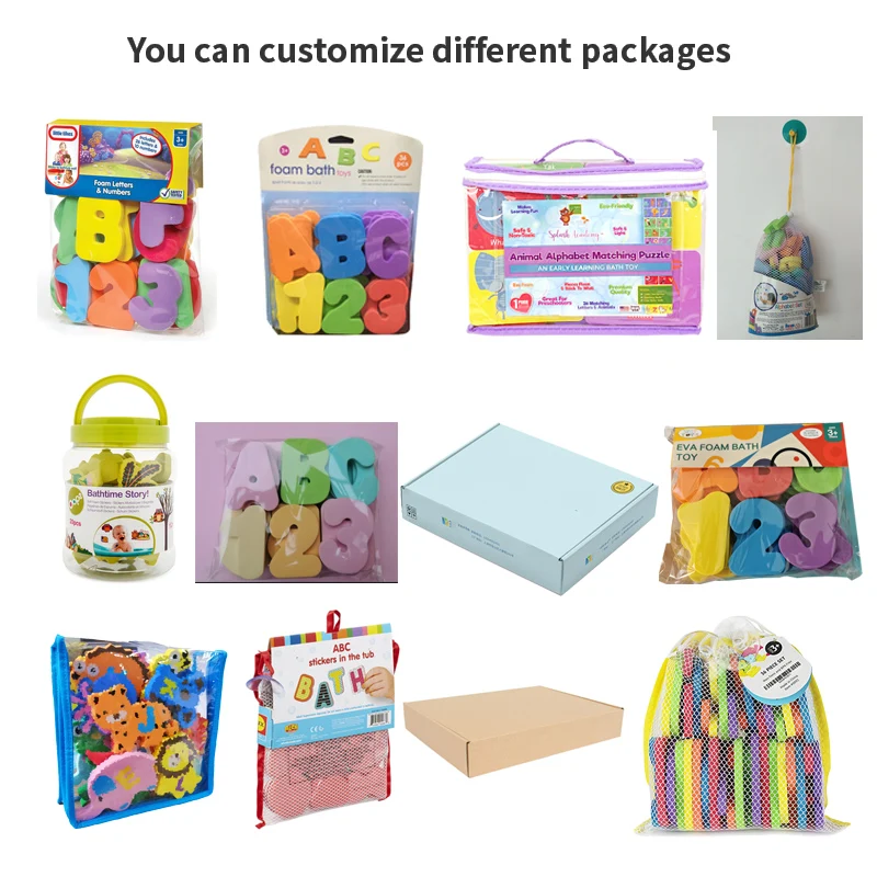  Amazon Hot Salesbathroom kids bath tub baby toy 36pc eva foam letters and 10pc number toys