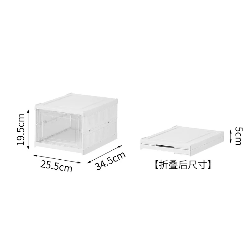 2023 Hot selling thick shoe box Transparent shoe cabinet storage box Home simple shoe shelf plastic folding free installation