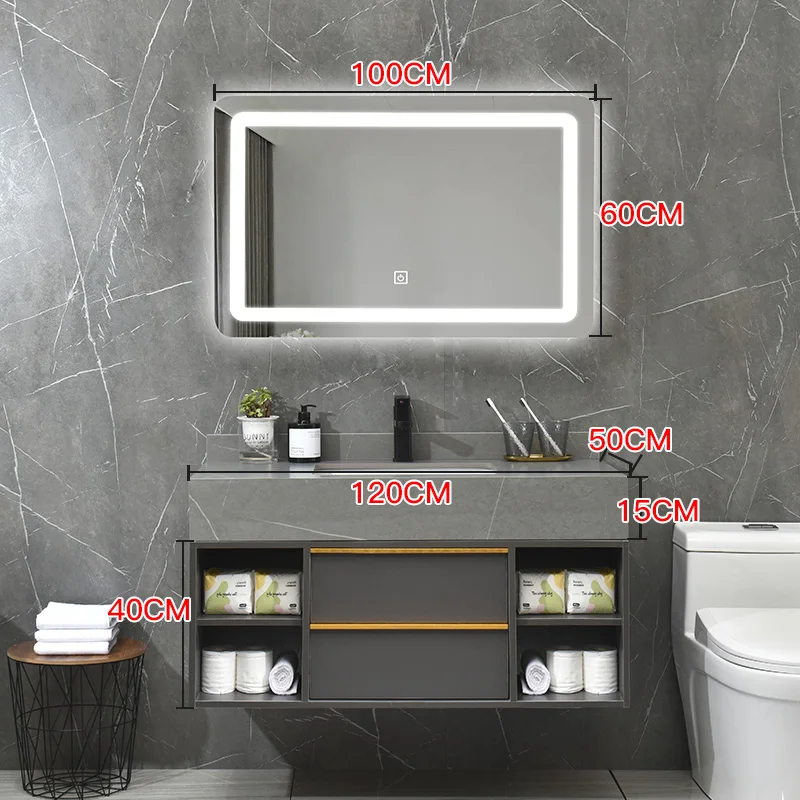 AZ016-120 Classic Solid Wood Bathroom Vanity Washbasin Cabinet Set factory Outlet Hotel Vanity Bath Equipment With Drawer