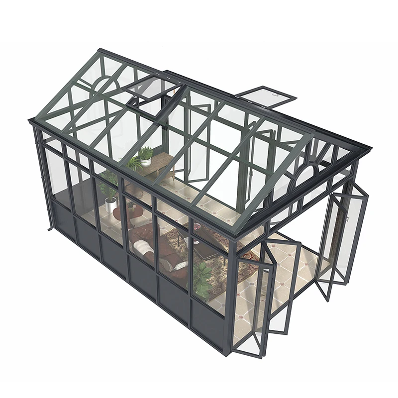 High quality veranda sunroom Aluminium Frame Sunroom Commercial Glass Housewinter gardens