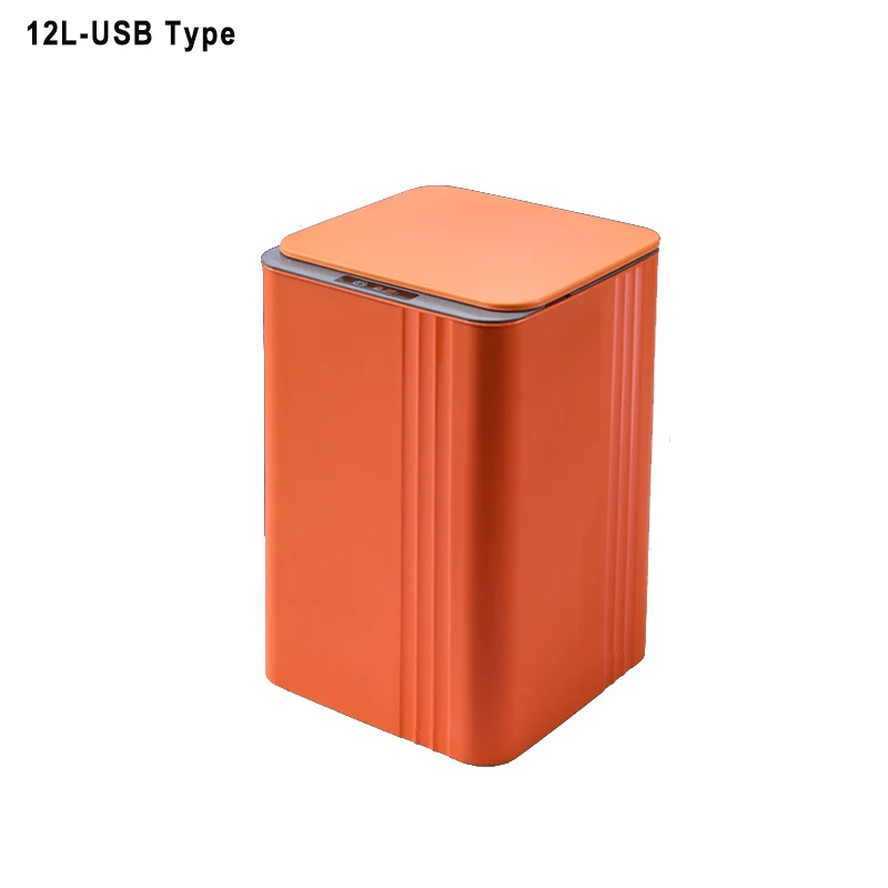 12L USB Charger Intelligent Garbage Can Touchless Motion Sensor Dustbin Smart Waste Bin Automatic Trash Can
