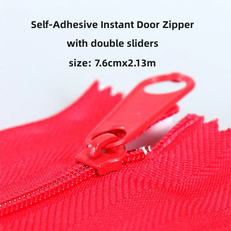 Zipper 3 inch containment 3in x 7ft adhesive zipper wall peel & stick zip for greenhouse dust barriers self adhesive zipper