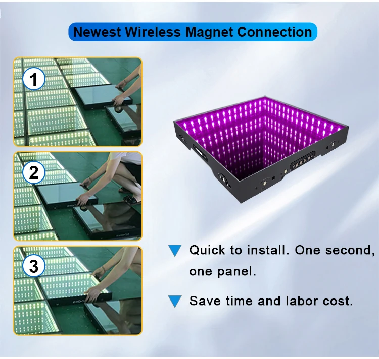 paneles arreglos para de pantalla pista led de baile magnetic 3d les madera pixeles