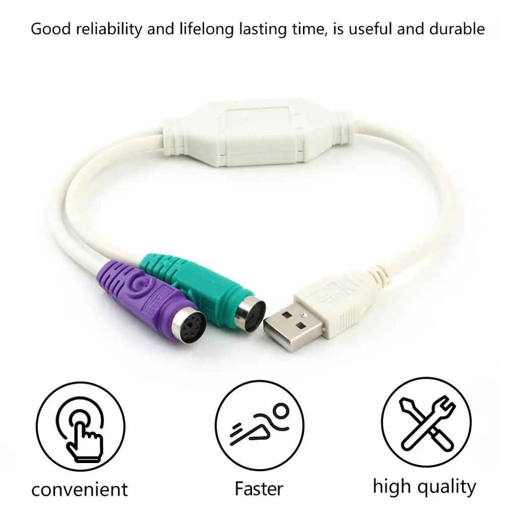 USB Male To PS/2 PS2 Female Converter Cable Cord Converter Adapter Keyboard Computer Accessories Keyboard Adapter