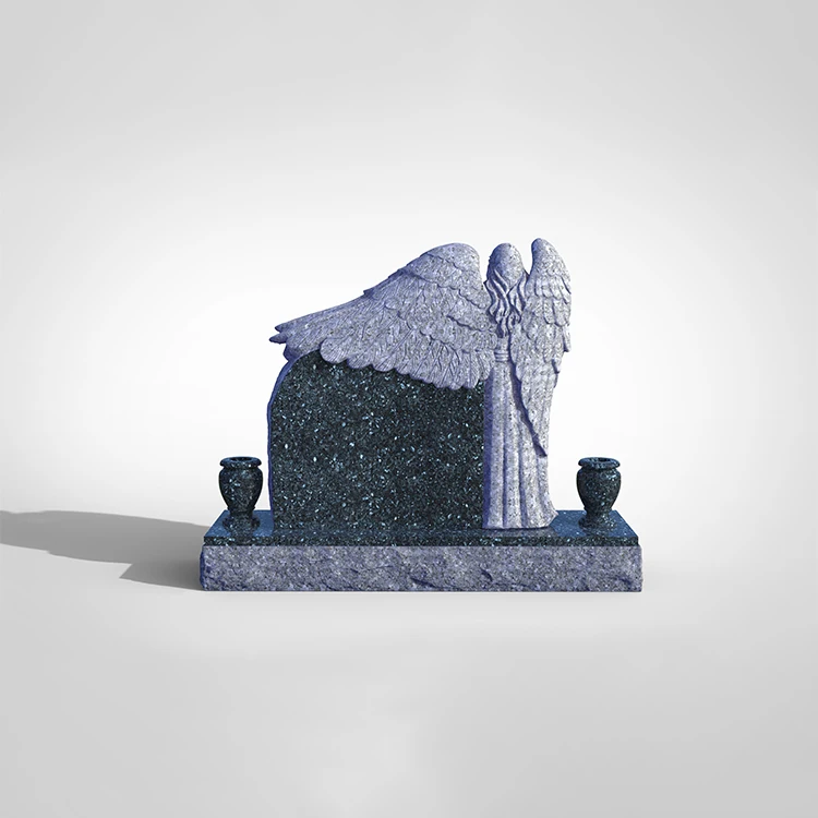 Unique Chinese Design  Natural Granite Carving Angel Statue Tombstone Monument