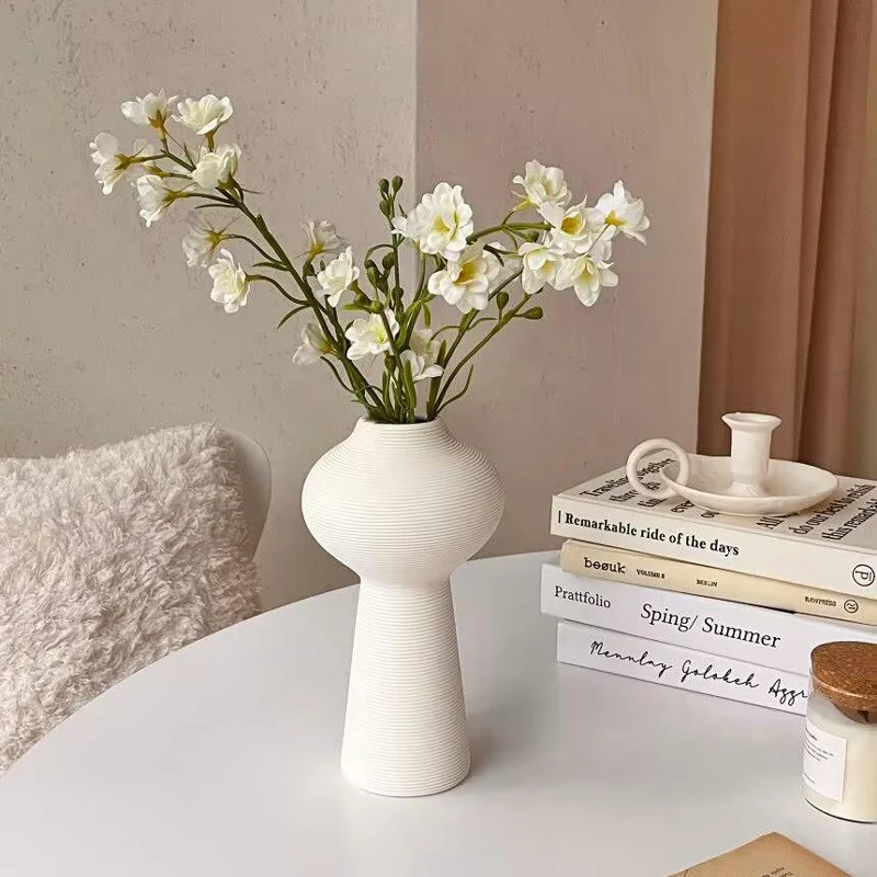 Korea Simple Modern Creative Furnishing Articles Flower Vase Home Decor Decoration Ceramic Vase Porcelain Flower Vase